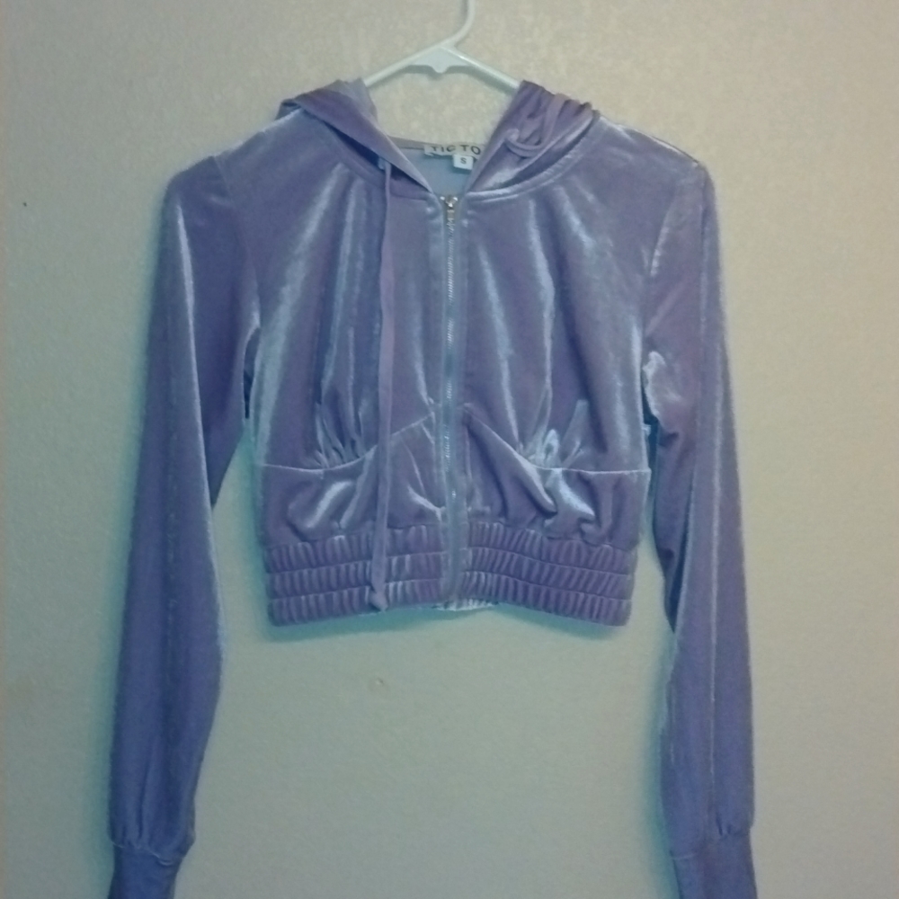 Velvet Purple Hoodie Sweatshirt